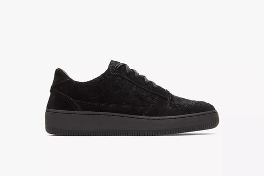 LOW TOP CLASSIC MILITARY BLACK SUEDE SNEAKER